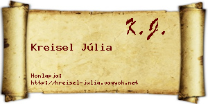 Kreisel Júlia névjegykártya