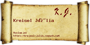 Kreisel Júlia névjegykártya